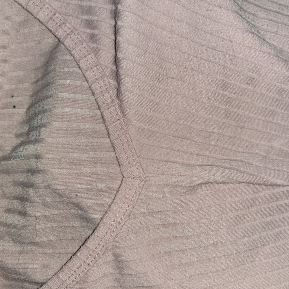 Pink Ribbed Short Sleeve Top - Picture 2 of 3